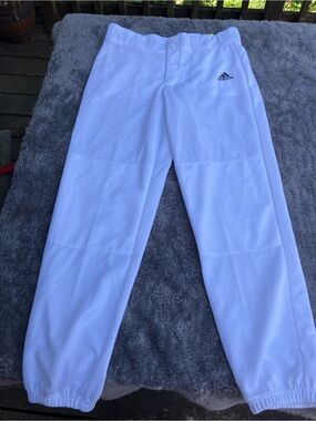 Adidas White Unisex Baseball Pants Joggers Size S